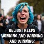 Blue Hair Wokester upset