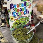 Avcado toast cereal