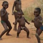 African kids dancing