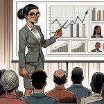 Smart business person presenting
