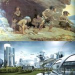 Caveman vs the future world
