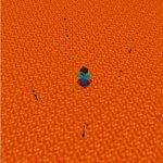 Steve surrounded with lava
