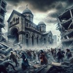 major destruction earthquake amidst the church/the people