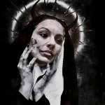 Hollow | image tagged in nun,memes,demon,religion,horns | made w/ Imgflip meme maker
