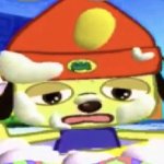 Parappa covered in cake