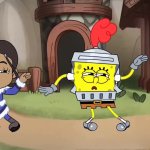 Dancing Spongebob and Katara GIF Template