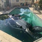 Car in Pool