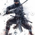 Ninja with sword