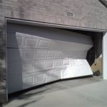 Damaged garage door