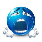 Blue Crying Face Emoji