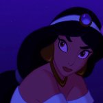 Princess Jasmine Wearing Flower on her Hair