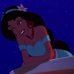 Princess Jasmine Wearing Flower on her Hair