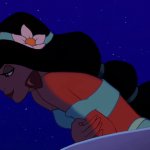 Princess Jasmine Wearing Flower on her Hair