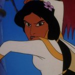 Jasmine punches a thief in the face.