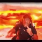Kai Cenat engulfed in flames meme