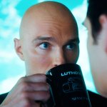 Lex Luthor Sipping Coffee