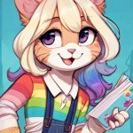 Cartoon Furry Rainbow