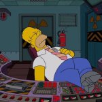 Homer control room sleeping