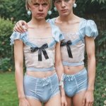 blonde sissy Armands Lusis with friend