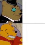 Fancy and idiot Winnie the pooh