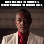 You're sorry for WHAT?! | WHEN YOU READ THE COMMENTS BEFORE WATCHING THE YOUTUBE VIDEO: | image tagged in gifs,youtube,youtube comments | made w/ Imgflip video-to-gif maker