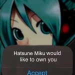 Hatsune Miku would like to own you