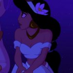 Princess Jasmine Wearing Flower on her Hair