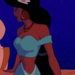 Princess Jasmine Wearing a Flower