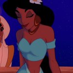 Princess Jasmine Wearing Flower on her Hair