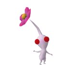 White Pikmin posing mirrored