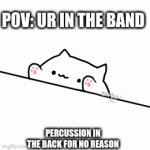 Bam Bam Bam Bam Bam | POV: UR IN THE BAND; PERCUSSION IN THE BACK FOR NO REASON | image tagged in gifs,cats,memes,funny,relatable | made w/ Imgflip video-to-gif maker