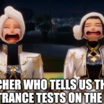 Very | THE TEACHER WHO TELLS US THE DATES OF THE ENTRANCE TESTS ON THE FIRST DAY | image tagged in kpop demon hunter,scuola | made w/ Imgflip meme maker