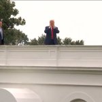 Trump on White House Roof