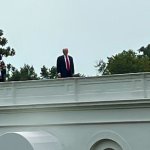 Trump on white house's roof