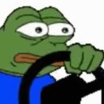 Pepe driving GIF Template