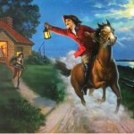 Man on horse spreading news