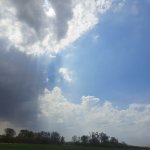 Clouds, inspirational beams of light
