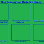 this redemption made me happy
