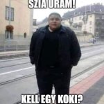 Szia uram (uncropped) | KELL EGY KOKI? | image tagged in szia uram uncropped | made w/ Imgflip meme maker