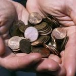 Handful of pennies