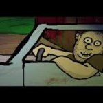 Ugly Man in Car Cartoon