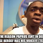 BERDLY and Papyrus have the same voice!? | GUYS, THE REASON PAPRUS ISNT IN DELTARUNE IS BECAUSE BERDLY HAS HIS VOICE!!! (TEXT SOUND) | image tagged in gifs,surprise | made w/ Imgflip video-to-gif maker