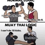 Funny | PRETTY SURE WHEN I DIDN'T CARE ABOUT BENCH PRESS NUMBERS ALL I EVER DID WAS FLYS AND TRICEPS PRESSES AND THEN I GOT ON A BENCH AND PUSHED 320. IN HIGHSCHOOL ONE OF OUR FOOTBALL COACHES TOLD US "IF YOU TELL THEM HOW MUCH IT IS, THEY WON'T PICK IT UP."; THAT IS HOW SOME OF OF US HAVE DEVELOPED TRAINING ROUTINES THAT GIVE US RETARD STRENGTH OR GORILLA WEREWOLF POWER HERE AND THERE. WE'RE ALL GOOD OR OUTSTANDING AT SOMETHING OR ANOTHER. AS MARTIAL ARTISTS WE MUST LIVE BY THE MOTTO "MIGHT FOR RIGHT" | image tagged in funny,martial arts,strength,training,weight lifting,life lessons | made w/ Imgflip meme maker