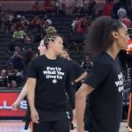 WNBA wearing T shirts