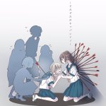 Girl with single arrow vs. multiple arrows
