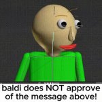 Baldi Disapproves GIF Template