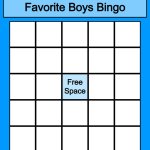 Favorite boys bingo
