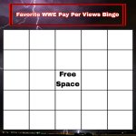 favorite WWE pay per views bingo