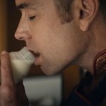 Homelander Drinking Milk