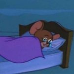 jerry crying in bed